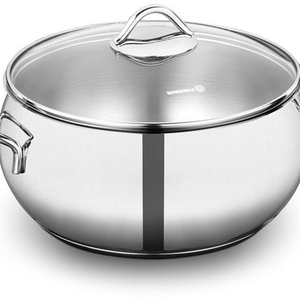 Edelstahltopf mit Solar Base Boden Induktionsgeeignet