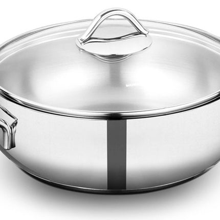 Edelstahltopf mit Solar Base Boden Induktionsgeeignet