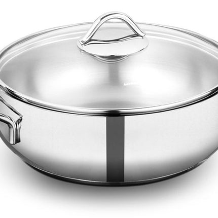 Edelstahltopf mit Solar Base Boden Induktionsgeeignet