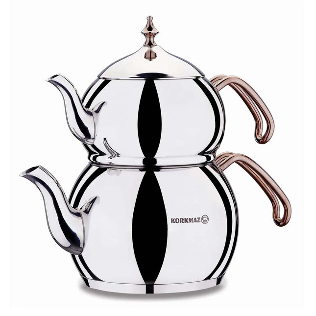 Hanedan Teekannen-Set (1,1 L / 2,0 L) – Edelstahl, Induktion, Solar Base