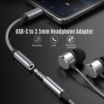 USB Typ C auf zu AUX 3,5mm Kopfhörer Klinke Adapter Handy Tablet PC Universal