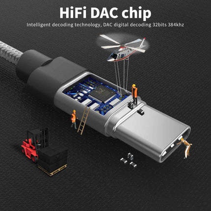 USB Typ C auf zu AUX 3,5mm Kopfhörer Klinke Adapter Handy Tablet PC Universal