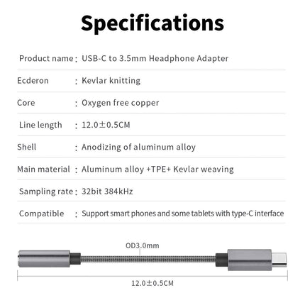 USB Typ C auf zu AUX 3,5mm Kopfhörer Klinke Adapter Handy Tablet PC Universal