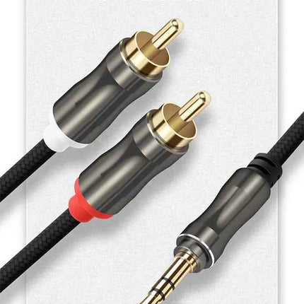 Premium Aux zu Cinch Kabel 3,5mm Klinke Audio 2x Cinch RCA Stecker auf Klinke