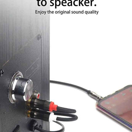 Premium Aux zu Cinch Kabel 3,5mm Klinke Audio 2x Cinch RCA Stecker auf Klinke