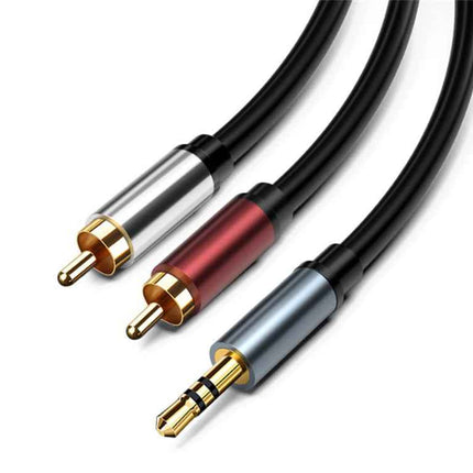 Premium Aux zu Cinch Kabel 3,5mm Klinke Audio 2x Cinch RCA Stecker auf Klinke