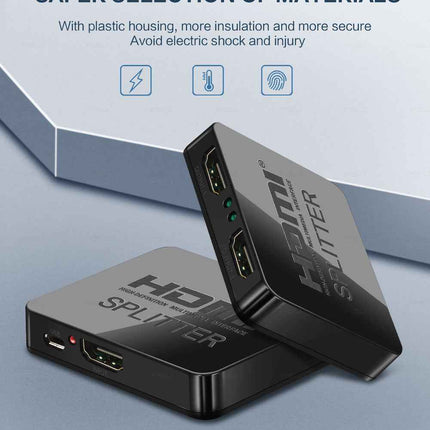 1-in-2-out HDMI Splitter Verteiler 4K 3D 4K@30Hz 1080p@60Hz Ultra HD Adapter