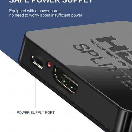 1-in-2-out HDMI Splitter Verteiler 4K 3D 4K@30Hz 1080p@60Hz Ultra HD Adapter