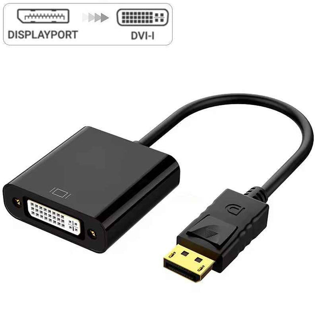 DP zu DVI Adapter DisplayPort zu DVI Konverter Full HD 1080p PC Beamer Vergoldet