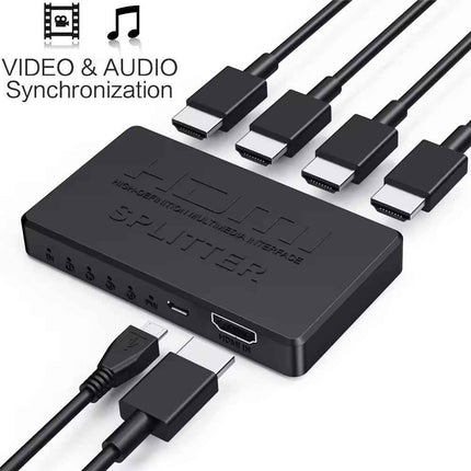 1-in-4-out HDMI Splitter Verteiler 4K 3D 4K@30Hz 1080p@60Hz Ultra HD Adapter