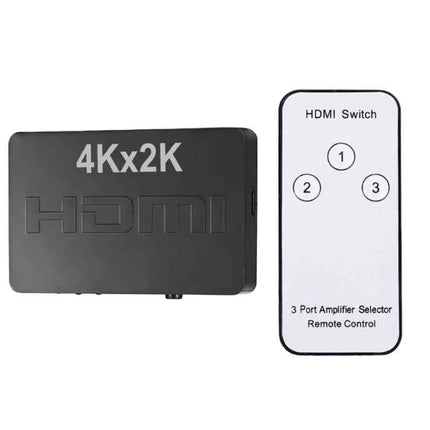 3-in-1-out HDMI Switch Umschalter Fernbedienung Ultra HD 4K oder Full HD 1080p