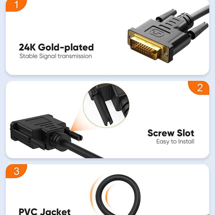 Bidirektionales DVI zu HDMI Adapter Kabel DVI-D Stecker auf HDMI Buchse 1080P