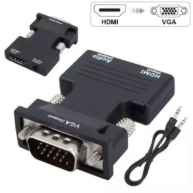 HDMI zu VGA Adapter HDTV Konverter Audio & Videokabel für PC Laptop 1080p @ 60Hz