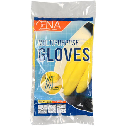 ENA Multipurpose Haushaltshandschuhe Latex, Gelb