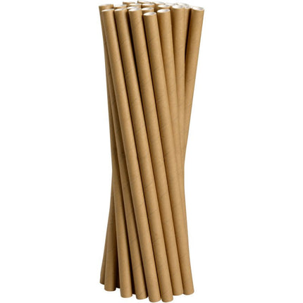 Jumbo Trinkhalme Papier, Braun