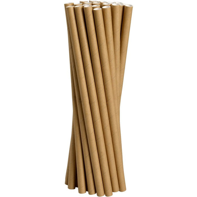 Jumbo Trinkhalme Papier, Braun