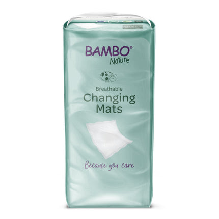 Bambo Nature Wickelunterlage, 60x60 cm, mit Superabsorber   | Packung (10 Stück)