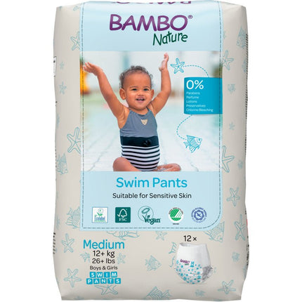 Bambo Nature, Schwimmwindel, Gr. M, 12+ kg   | Packung (12 Stück)