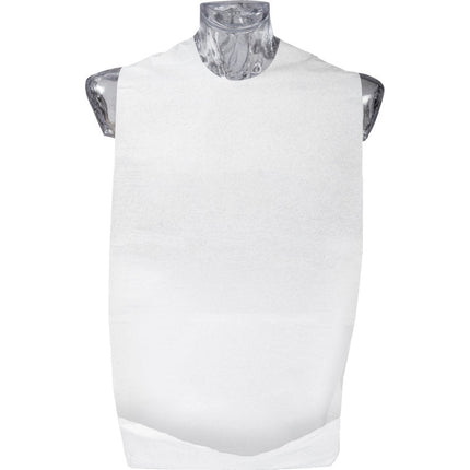 ABENA Excellent Speiselatz Einweg m. Tasche, 37x70 cm, Weiß   | Packung (100 Stück)