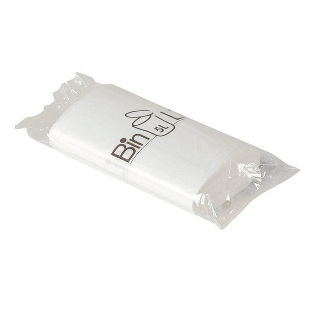 Bin Line Beutel 5 L, 340x390 mm, 10 my LLDPE, Weiß    | Rolle (20 Beutel)