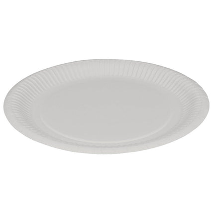 Pappteller, Flach ø 23 cm, Weiß   | Packung (50 Stück)