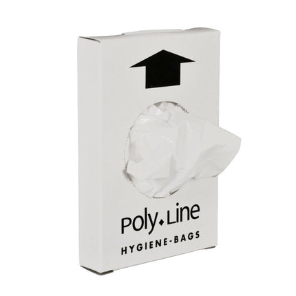 Hygienebeutel, 12,5 x 24,5 cm, 15 my HDPE, Weiß    | Karton (25 Packungen)