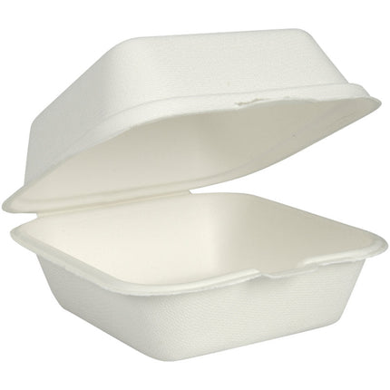 Burgerbox Bagasse, Weiß