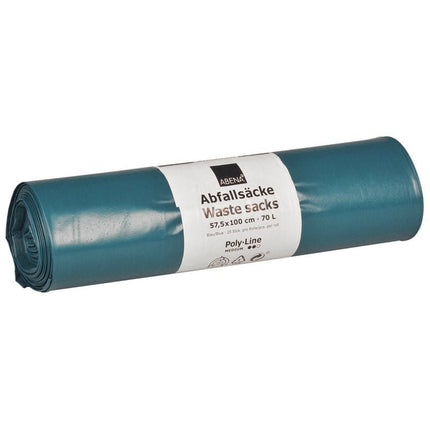 Abfallsäcke 70 L, 575x1000 mm, 48 my LDPE, Blau    | Rolle (25 Beutel)