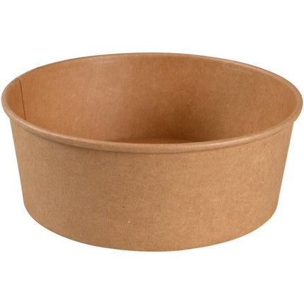 Schale,1.100 ml, ø 18,7 cm, Kraft/PE, Braun   | Packung (50 Stück)