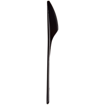 Mehrweg Messer, 18,7cm, schwarz, PP   | Packung (50 Stück)