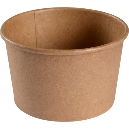 Schale, 240 ml, ø 9,7 cm, Kraft/PE, Braun   | Packung (50 Stück)