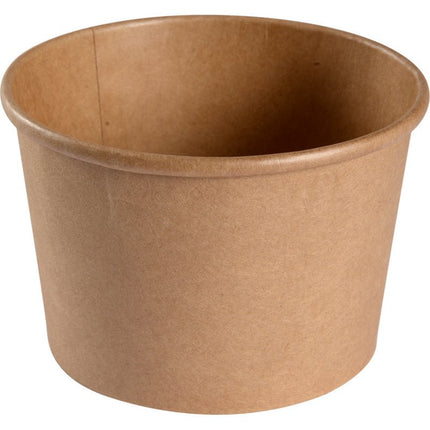 Schale, 500 ml, ø 11,5 cm, Kraft/PE, Braun   | Packung (50 Stück)