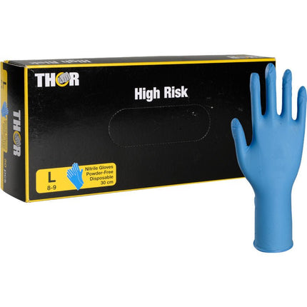 Thor High Risk Nitril-Handschuhe, Blau, 30 cm