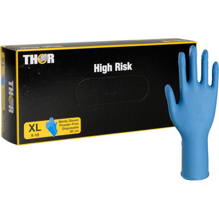 Thor High Risk Nitril-Handschuhe, Blau, 30 cm