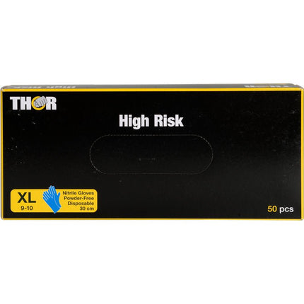 Thor High Risk Nitril-Handschuhe, Blau, 30 cm