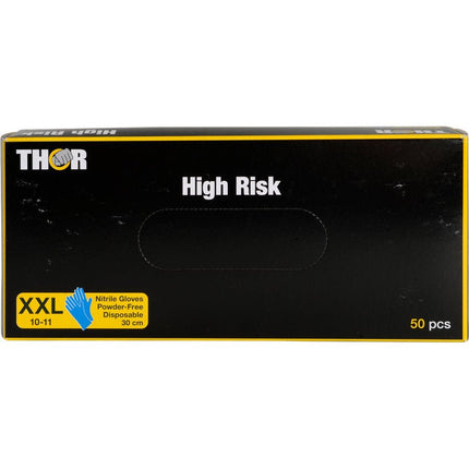 Thor High Risk Nitril-Handschuhe, Blau, 30 cm
