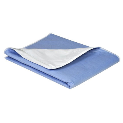 Waschbare Unterlage m. Flügel, PU 75x85 cm, Blau  | Karton (36 Packungen)
