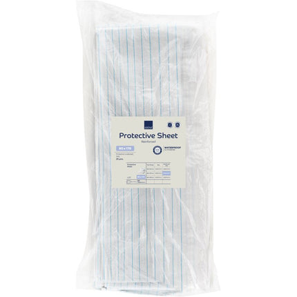 Schutzlaken, PE m. Laminierung, 48 Fäden, 80x170 cm, Wei?   | Packung (25 Stück)