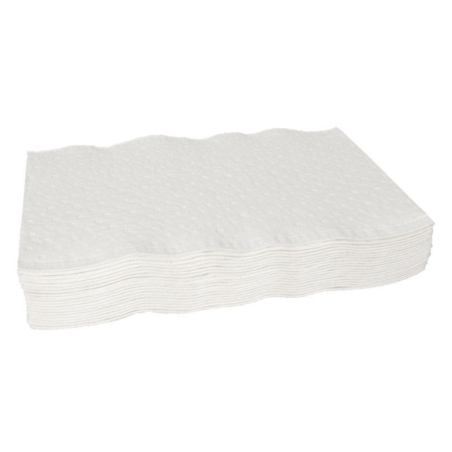 Einmal-Waschlappen, Papier 3-lagig, 19x19 cm, Weiß   | Karton (1800 Packungen)