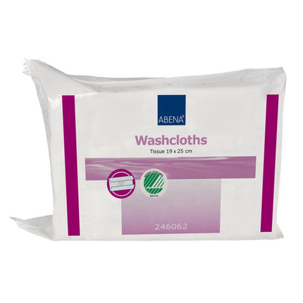Einmal-Waschlappen, Papier 6-lagig, 19x25 cm, Weiß   | Packung (125 Stück)