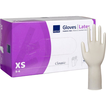 Latex-Handschuhe Classic, Puderfrei, Lang, Natur