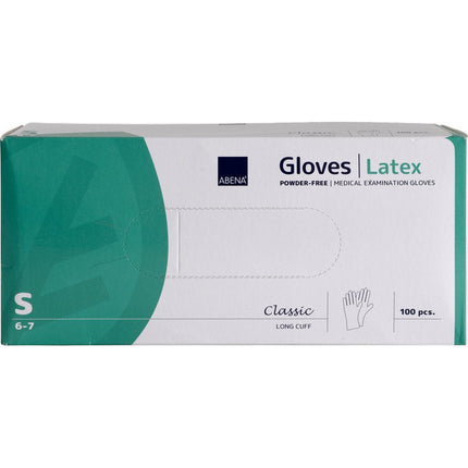 Latex-Handschuhe Classic, Puderfrei, Lang, Natur