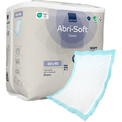 Einweg-Unterlage, Abri-Soft Classic, 60x90 cm,  Blau   | Packung (25 Stück)