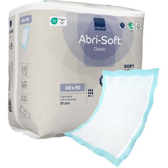 Einweg-Unterlage, Abri-Soft Classic, 60x90 cm,  Blau   | Packung (25 Stück)