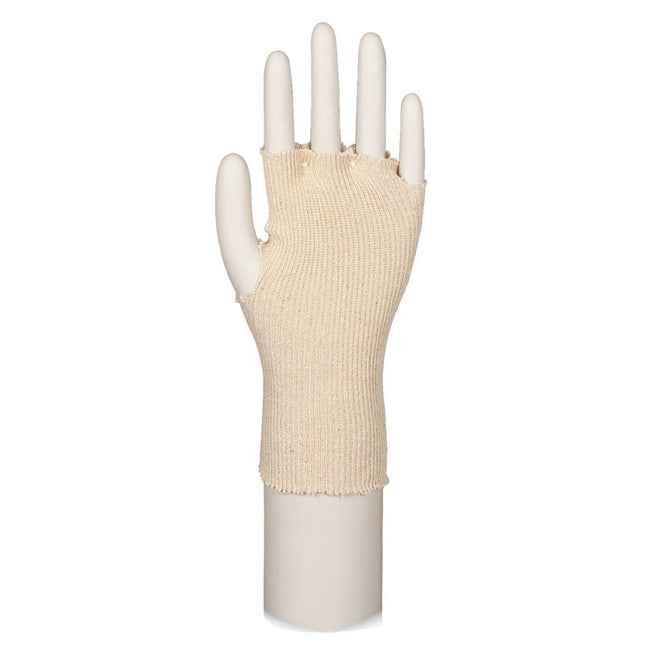 Baumwollhandschuhe ohne Finger, One-Size | Packung (24 Stück)