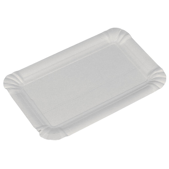 Pappteller, 10,5x16,5 cm, Weiß   | Packung (250 Stück)