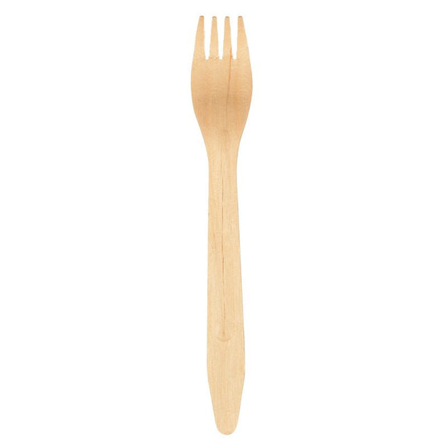 Gabel, 16,5 cm, Holz   | Packung (100 Stück)