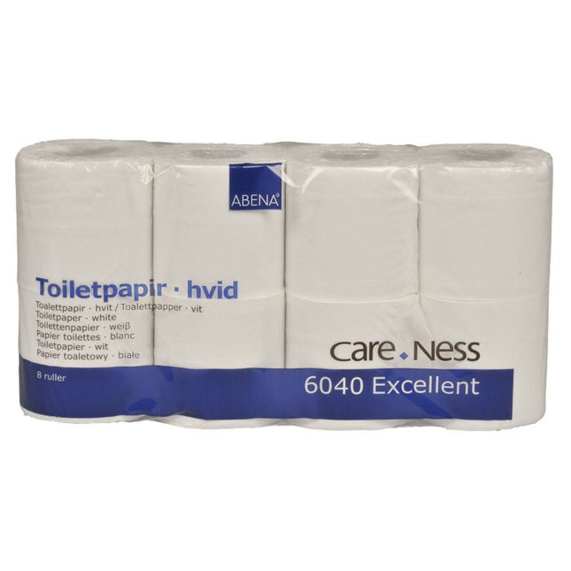 Toilettenpapier, 2-lagig, 9,8 cm x 33,75 m, Weiß    | Packung (8 Stück)