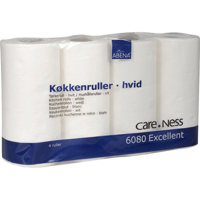 Küchenrolle, 2-lagig, 22,5 cm x 17,85 m, Weiß    | Packung (4 Stück)