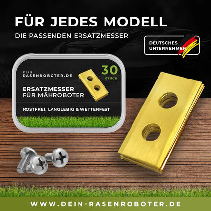 30 rostfreie Titan 2-Loch Ersatz-Messer-Klingen für AMA Freemow RBA2001
